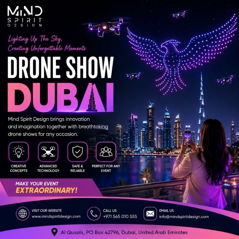 Innovative Drone Show Dubai Experiences by Mind Spirit Design